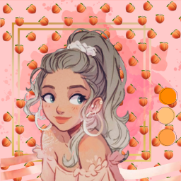 peach girl orange pink peachaesthetic freetoedit ecemojibackgrounds emojibackgrounds