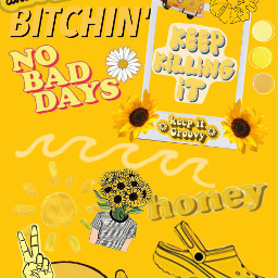 yellowaesthetic yellow collage aesthetic freetoedit