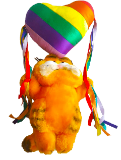 garfield gayrights rainbow rainbowcore plush freetoedit
