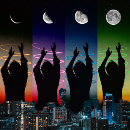 freetoedit moonphases citylights silhouette challenge ircdancinginthemoonlight dancinginthemoonlight