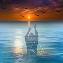 freetoedit myedit madewithpicsart ocean sky ircdancinginthemoonlight dancinginthemoonlight silhouette