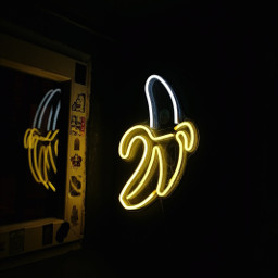 neon banana lightbulb