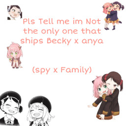 anyaforger beckyblackbell becky anya spyxfamily anime anyaxbecky cute lesbian freetoedit