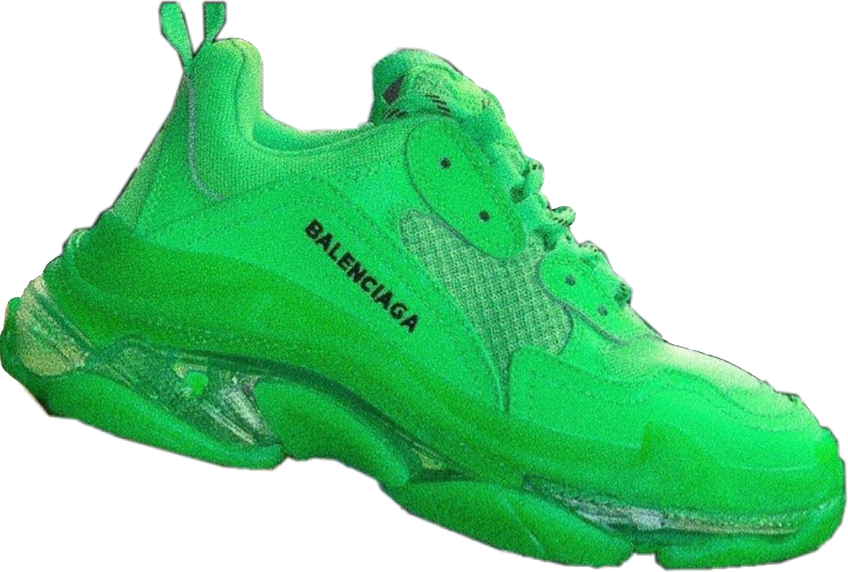 greenshoes green shoes balenciaga sticker by @aaliyahmarie_x