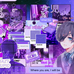 purple purpleaesthetic anime animeedit cielphantomhive freetoedit