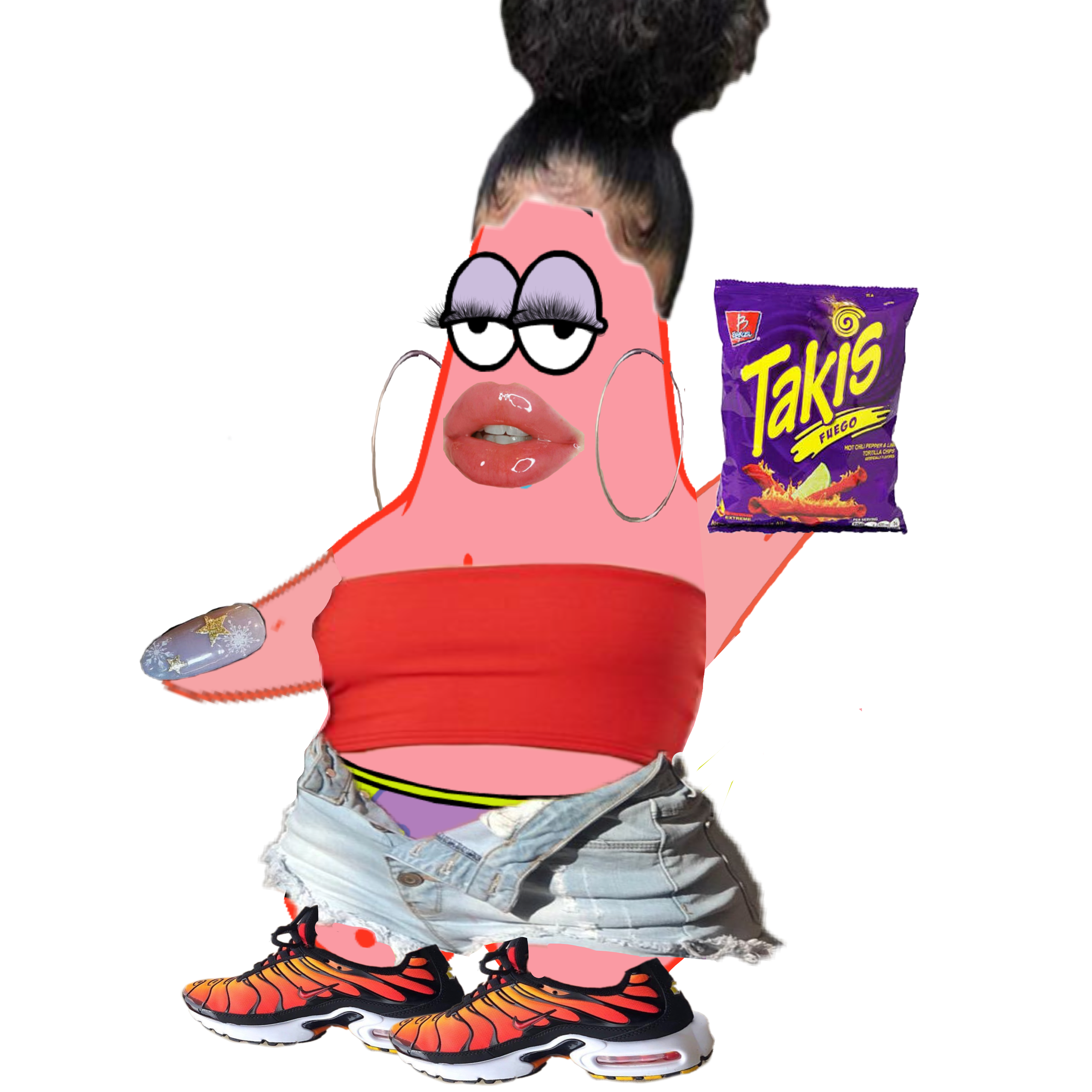 This visual is about freetoedit patrickstar star nails ghetto #freetoedit #...