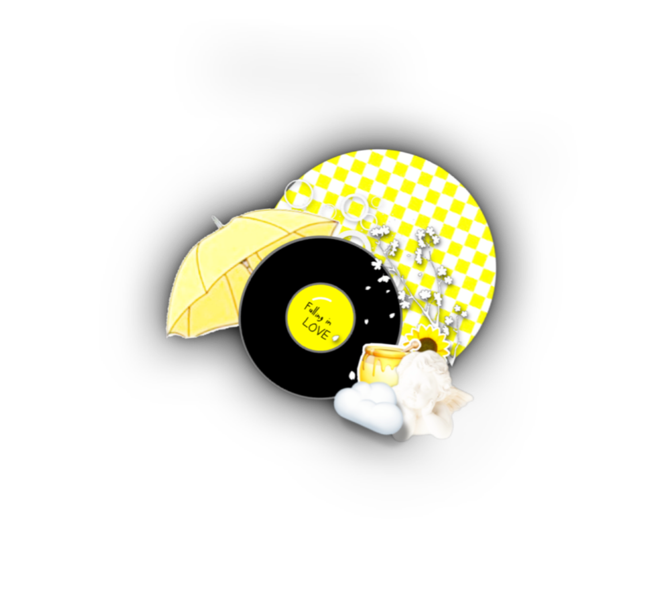 Yellow Aesthetic Stickers PNG