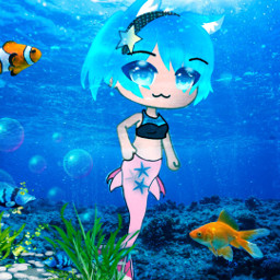 freetoedit mermaid underwater water fish