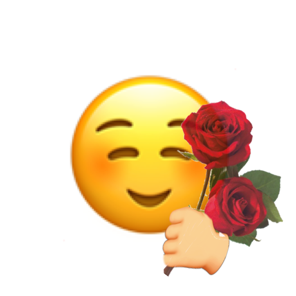 Emoji Smile Flower Red Sticker By نسمة حنين