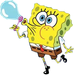 spongebob bikinibottom bubble yellow sticker by @luci_goosey