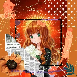 orangeframe picsartchallenge orange animegirl animeart rcorangeframe freetoedit