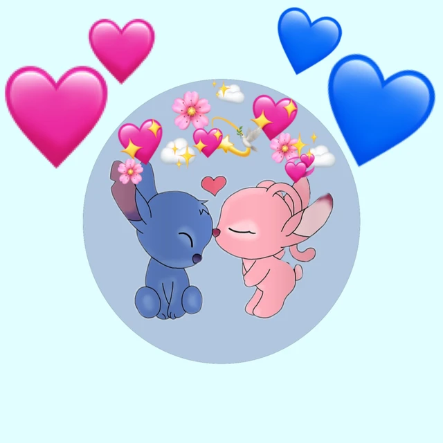 pic Pink Pfp Cute stich pink blue pfp pfpedit cute image