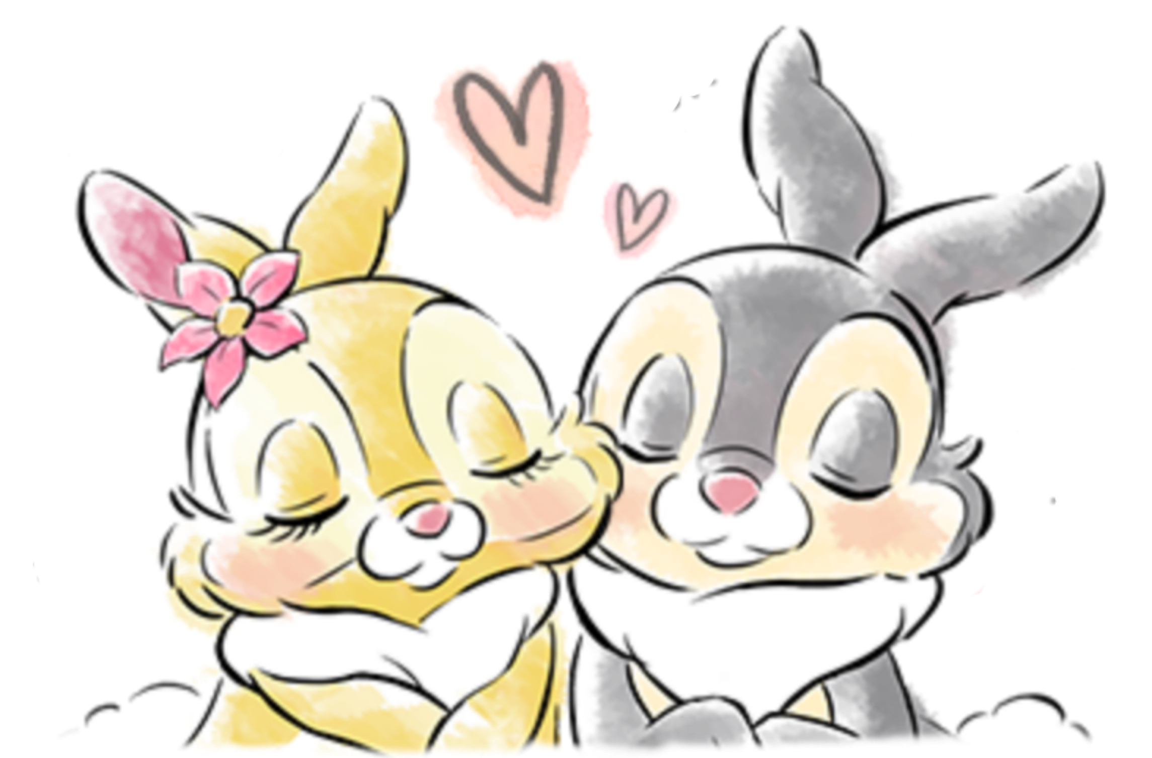 thumper and miss bunny art