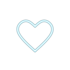 blue lightblue glow heart glowingheart freetoedit