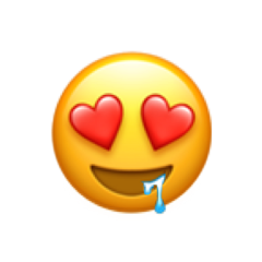 love emoji drool loveemoji hearteyesemoji freetoedit