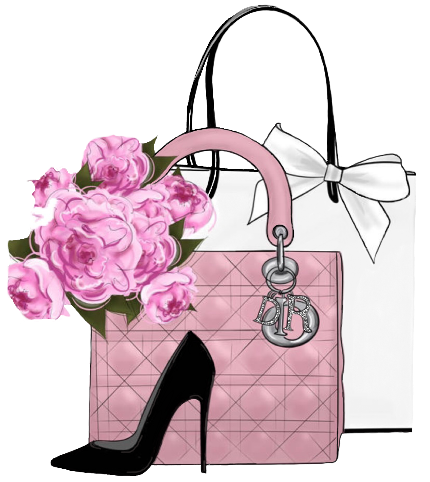 Dior Bag Rose Wall Art  Products bookmarks design inspiration and ideas
