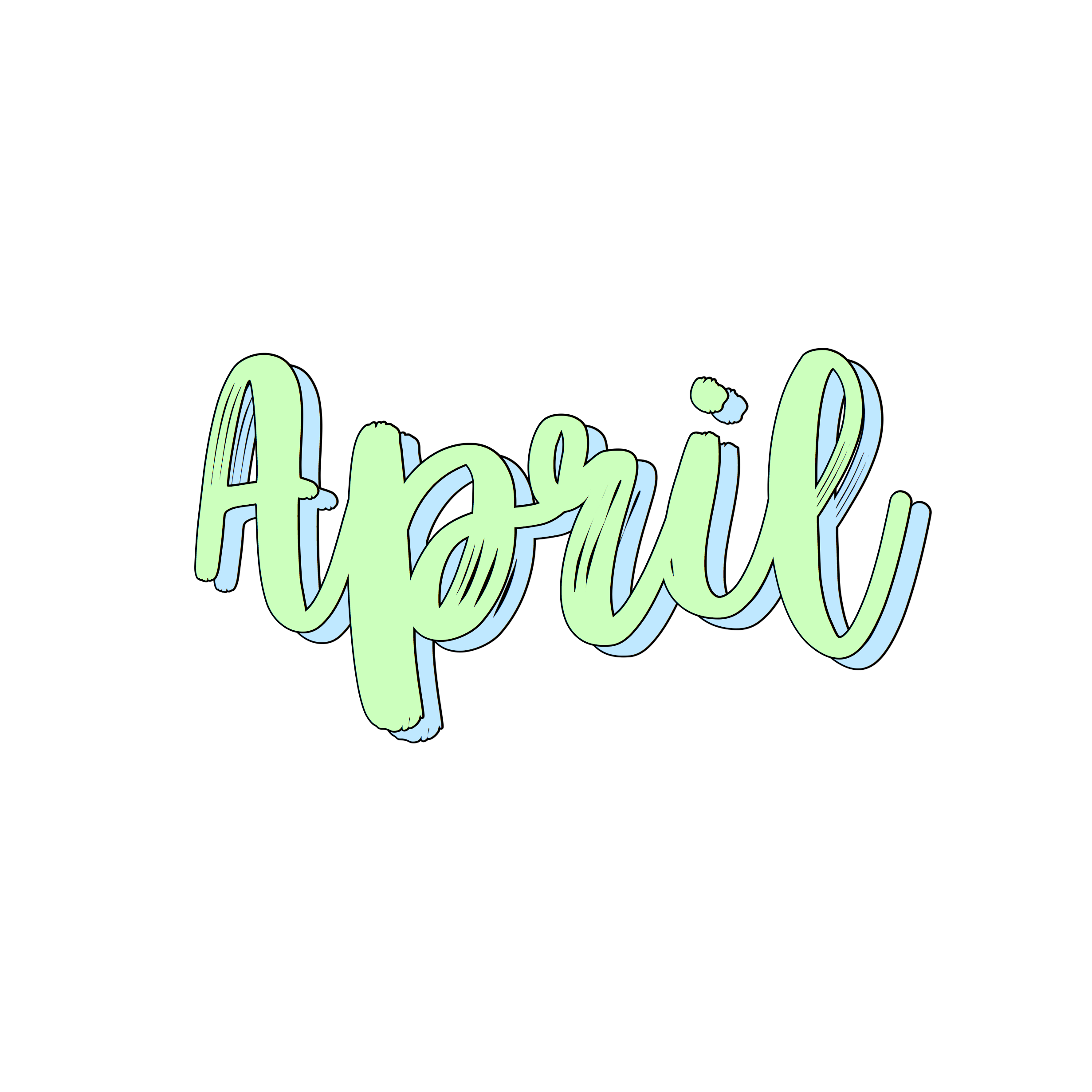 April Month Calendar Aesthetic