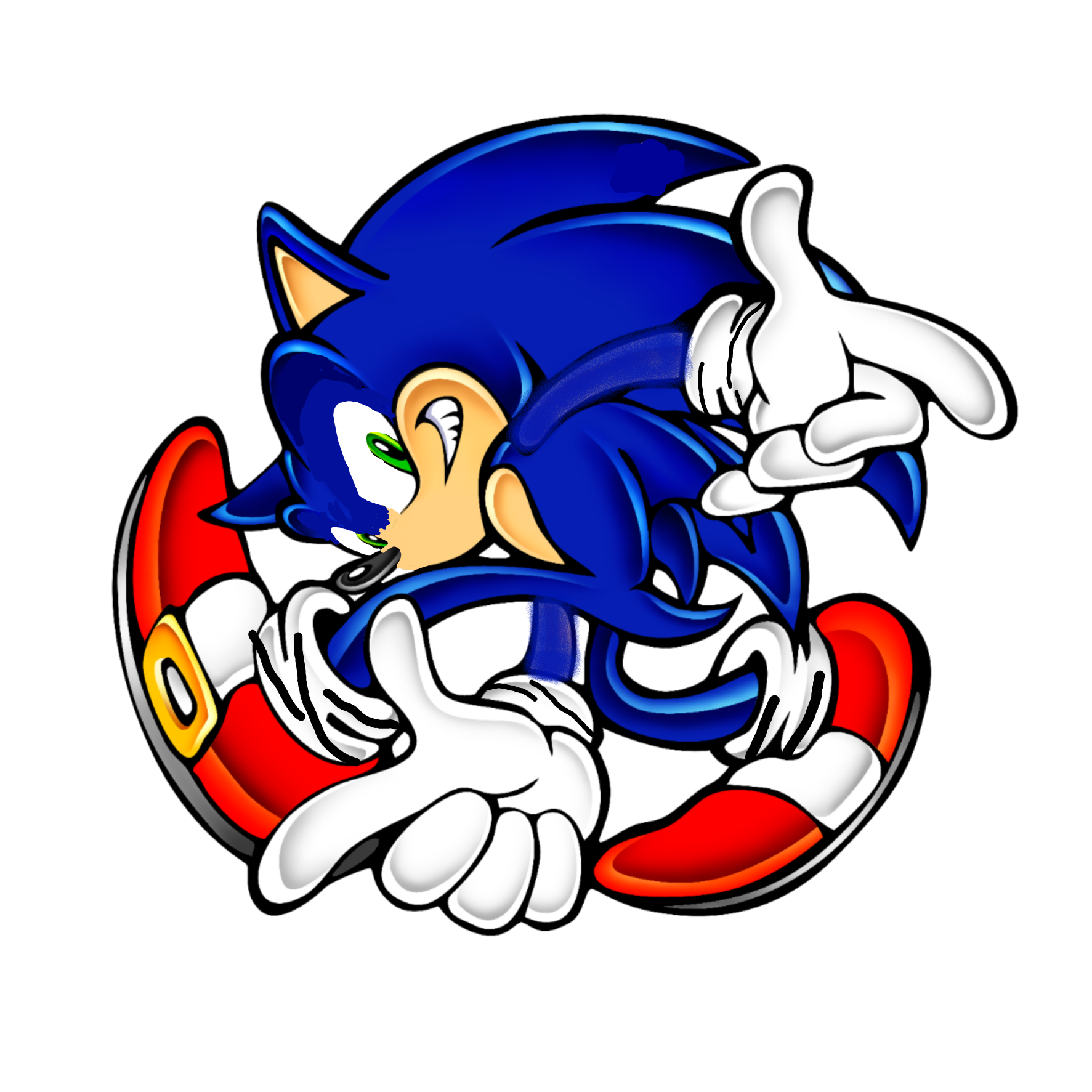 sonicadventure sonic sticker by @thespeedyblueblur160