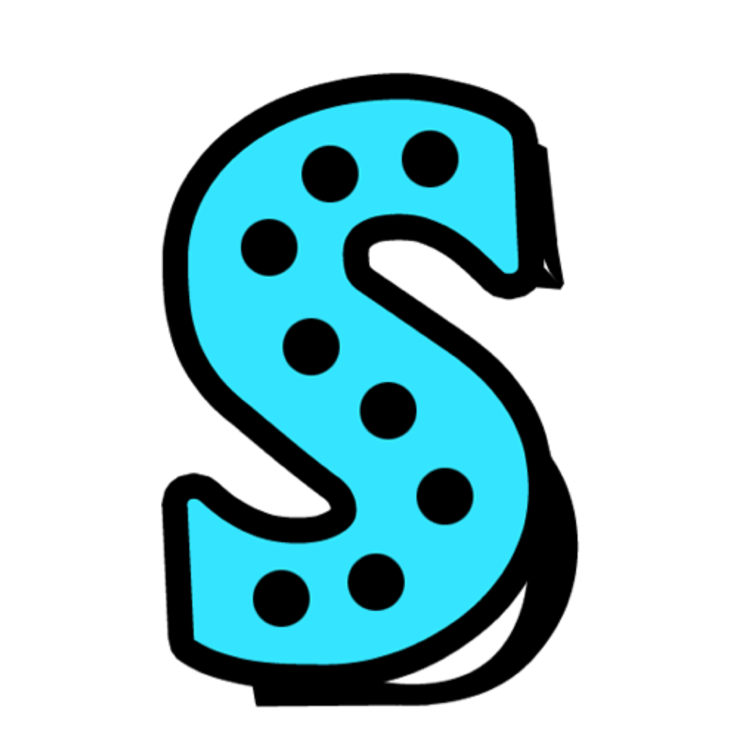 letters s blue stickers black sticker by @arose_sg