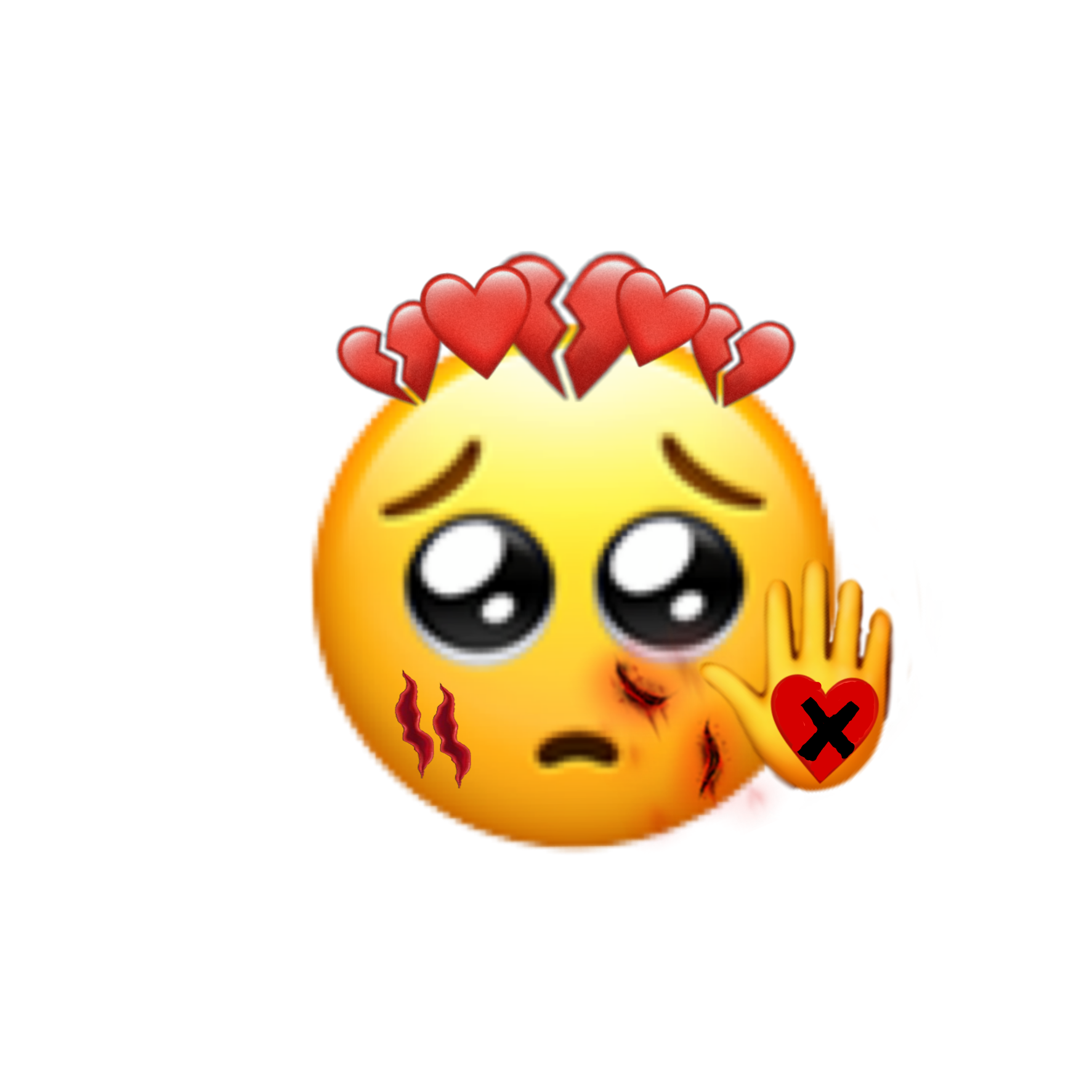 Sad Cry Emoji Brokenheart Sticker By Naurafakhirah217