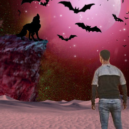 freetoedit wolf bats nights man