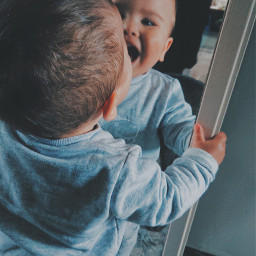 reflejo espejo baby photography