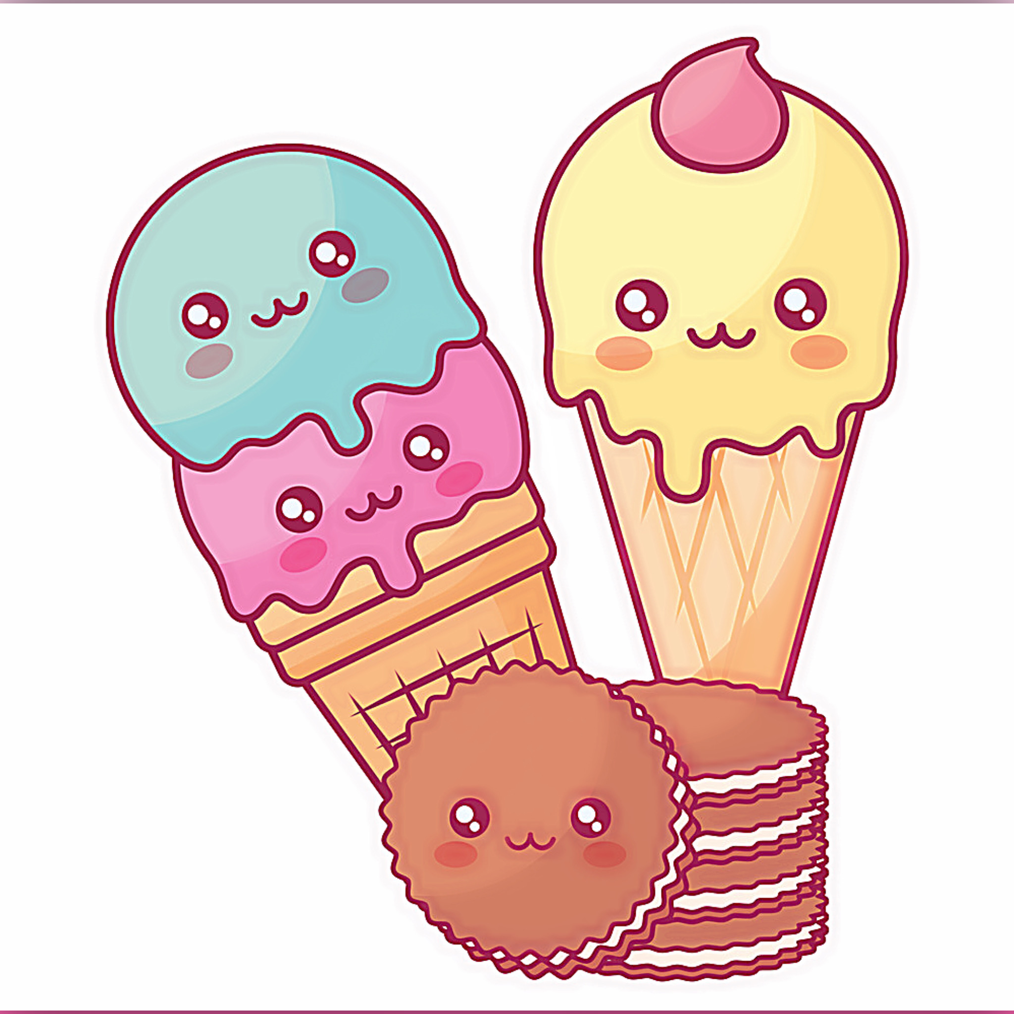 Kawaii Ice Cream poster
