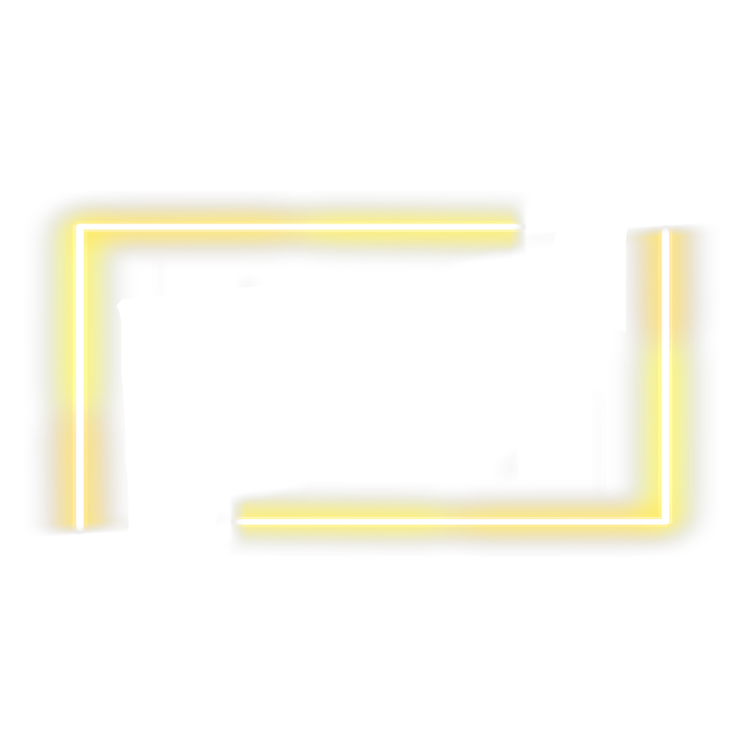 Neon Rectangle Yellow Stickers Sticker By Arosesg