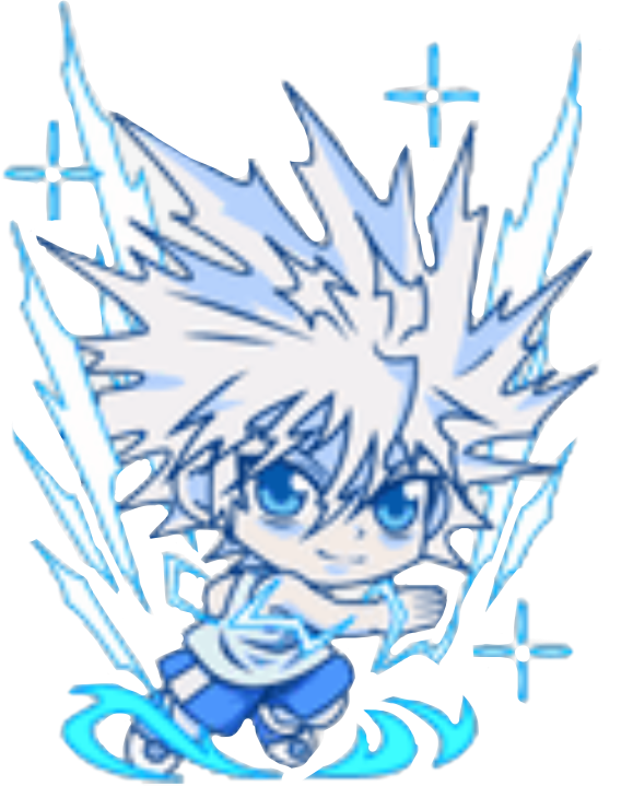 Hxh Killua Godspeed Chibi Sticker By 𝑆𝑡𝑖𝑛𝑘𝑦