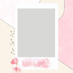 freetoedit polaroid neutral pink watercolor flowers background