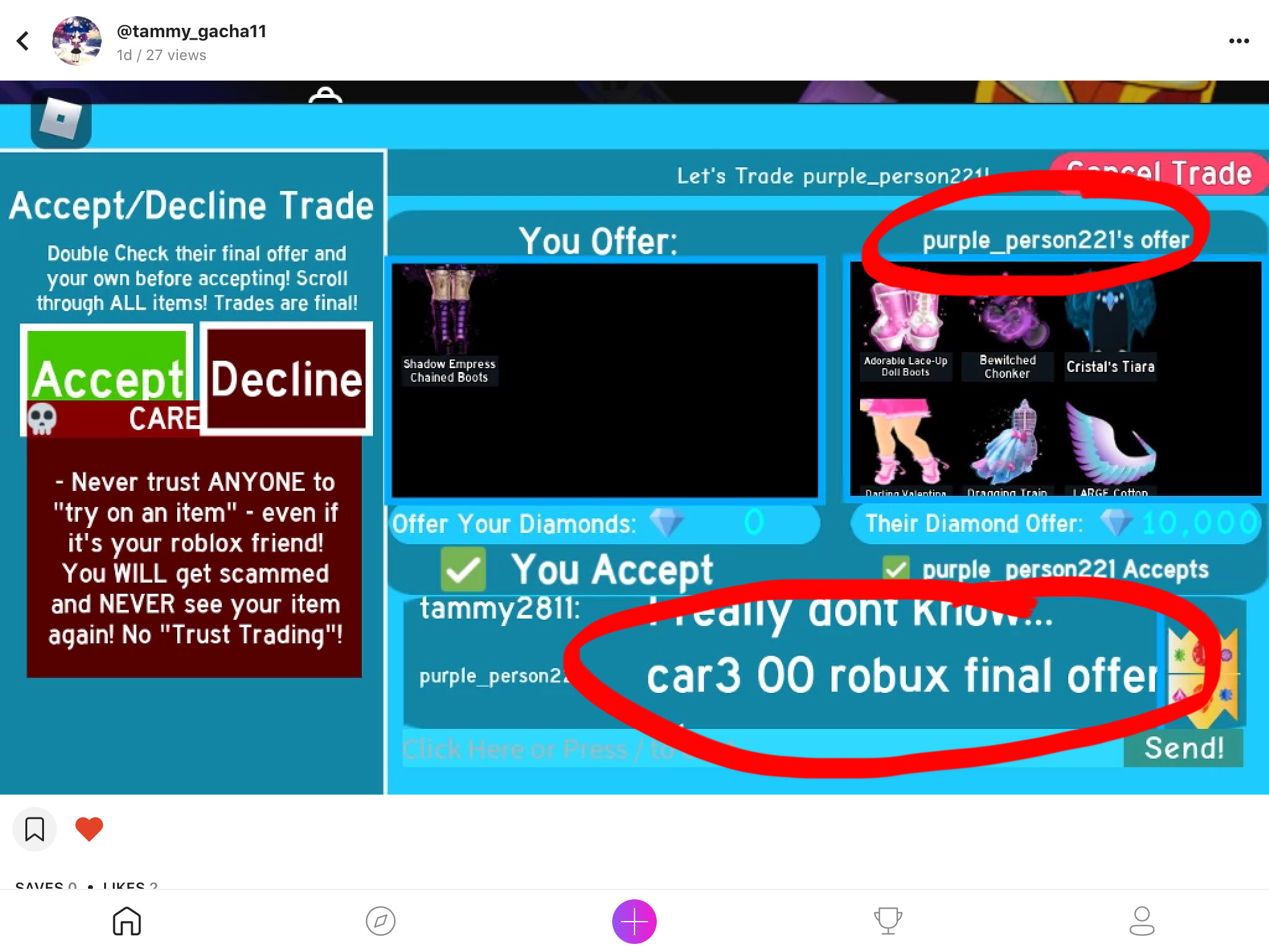 Scammed Roblox Royalehigh My Friend Image By Tammy - what is double trade scamming roblox