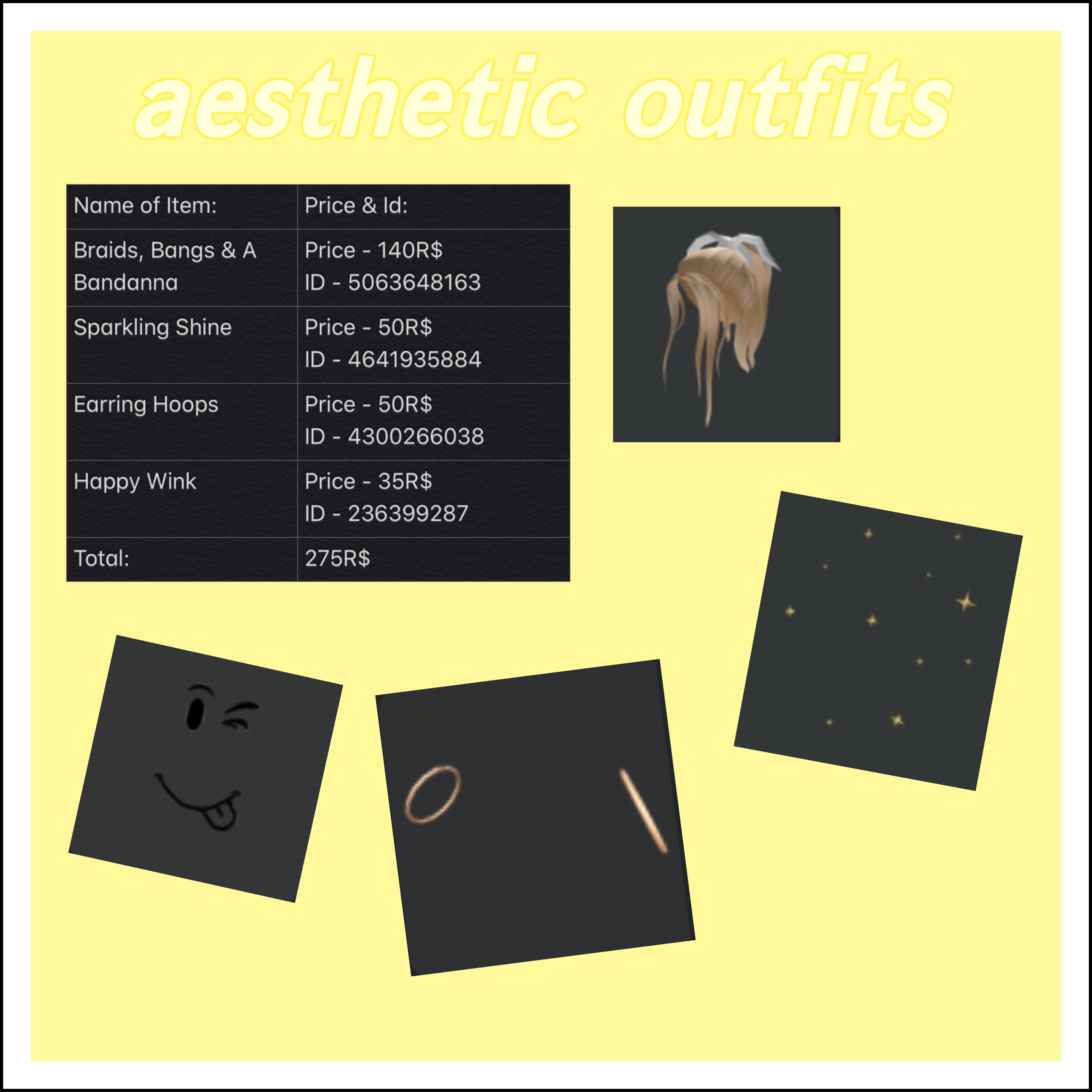 Roblox Outfit Aesthetic Yellow Robux Image By