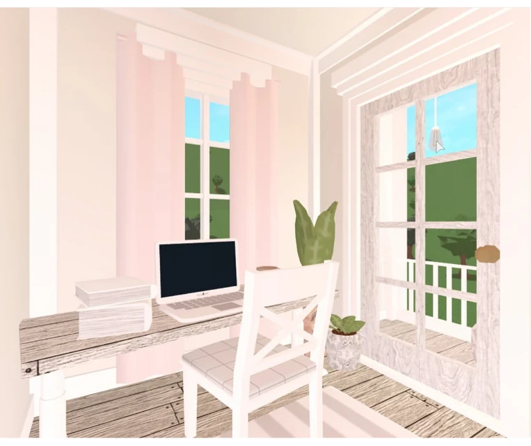 Pink Aesthetic Bloxburg Room