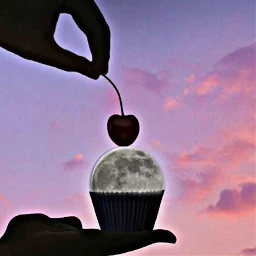 freetoedit ay moon moonlight cupcake ircmoonbeam moonbeam
