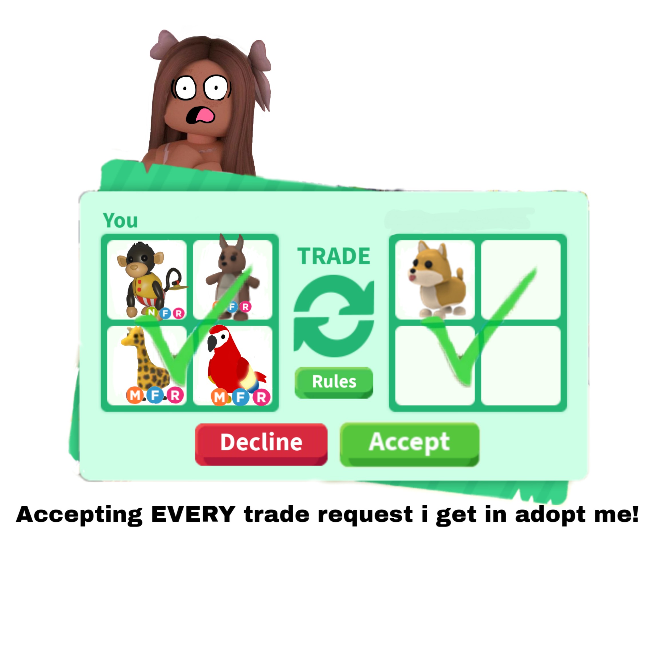 Roblox Robloxtrade Image By Xxsunflower Editsxx - adopt me roblox trade request