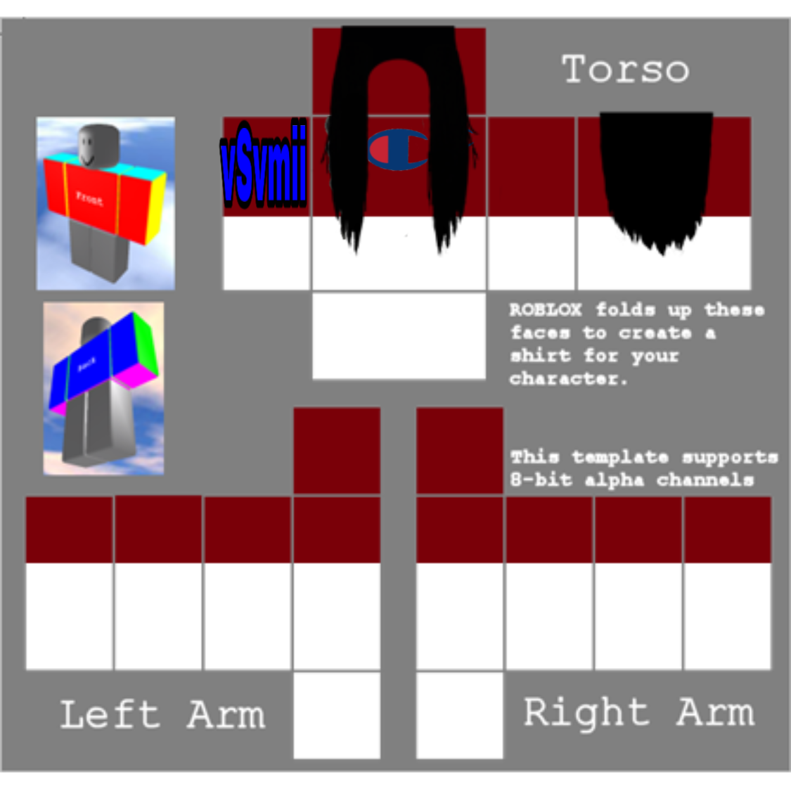 how to get the template of a shirt on roblox