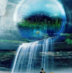 freetoedit fantasyart surrealism waterfall lake ircteatime