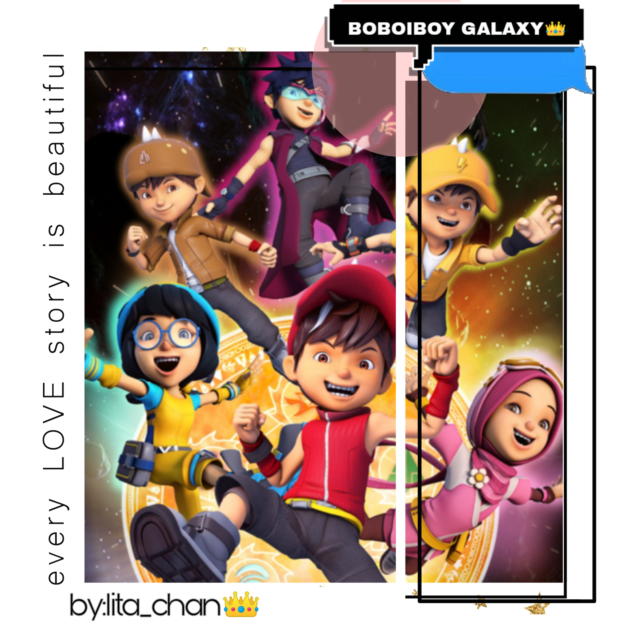 Boboiboy Galaxy Sticker By Talitarahayuwulan