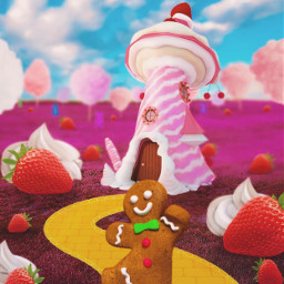 freetoedit candyland fantasy sweet gingerbreadman