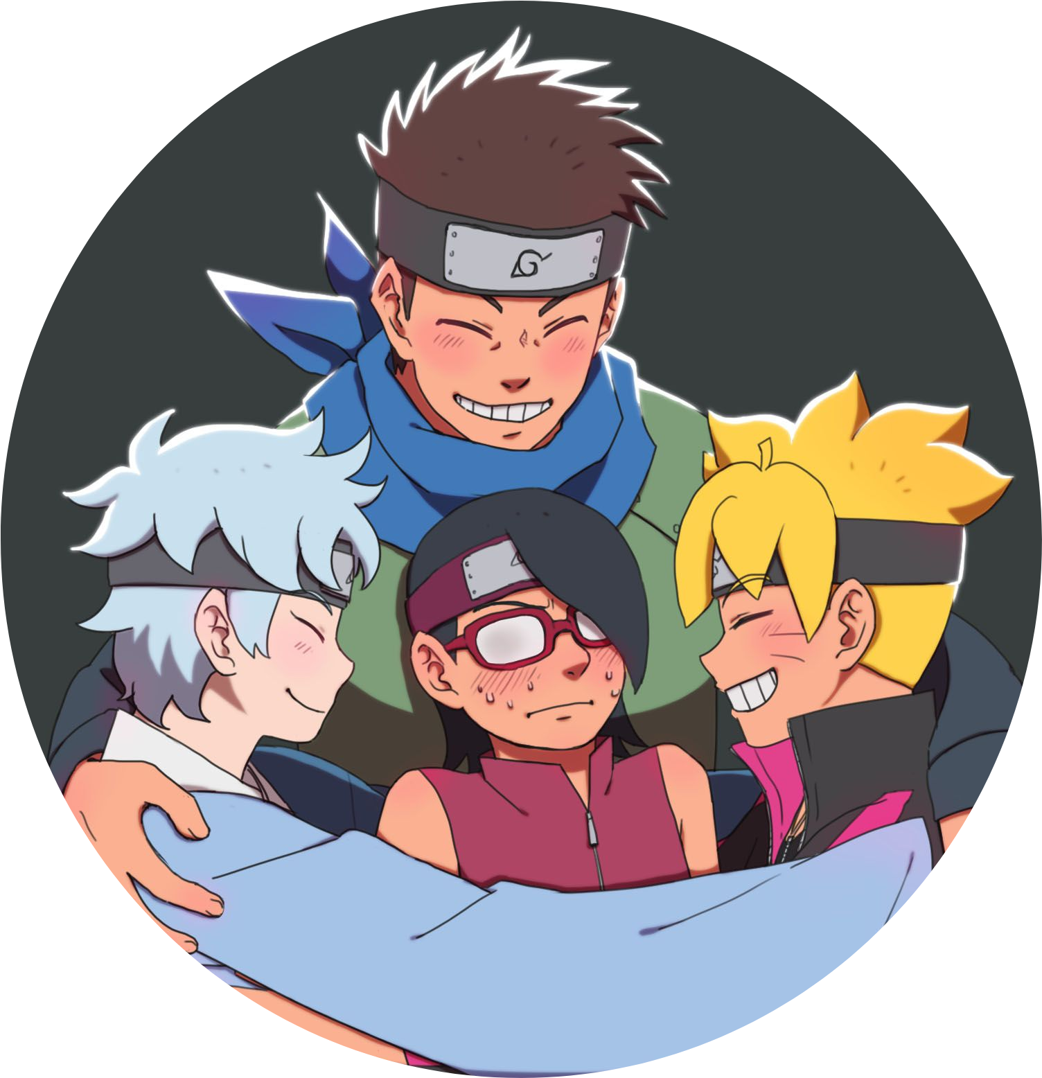 Boruto Konohamaru Sarada Mitsuki Sticker By Kukinalla