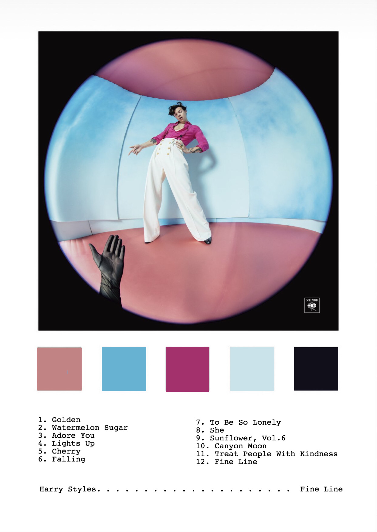Harry Styles Fine Line Album Print harrystyles album fineline