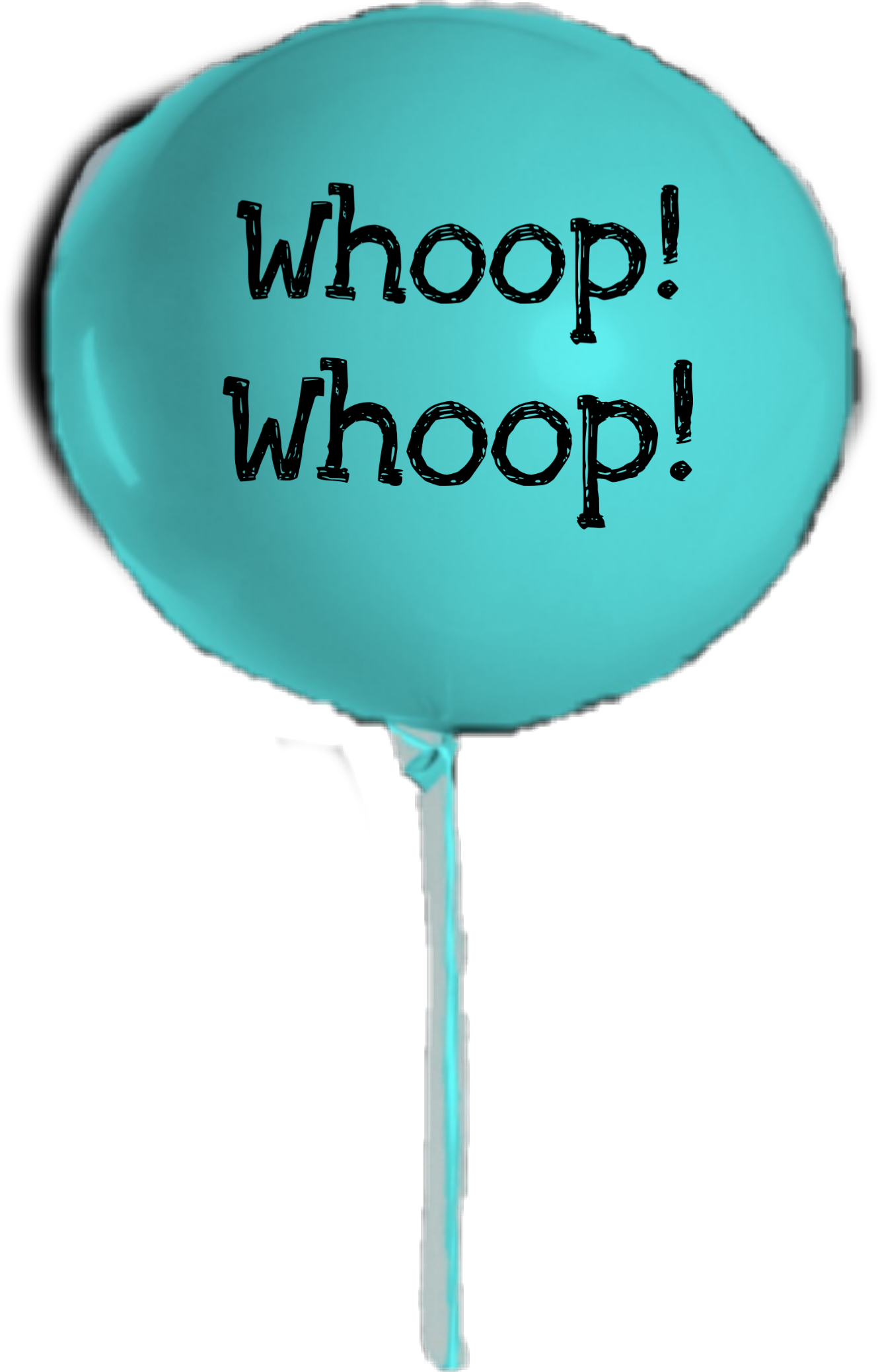 freetoedit teal balloon whoop sticker by @honeymg444