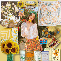 freetoedit picsart collage sunflower yellow