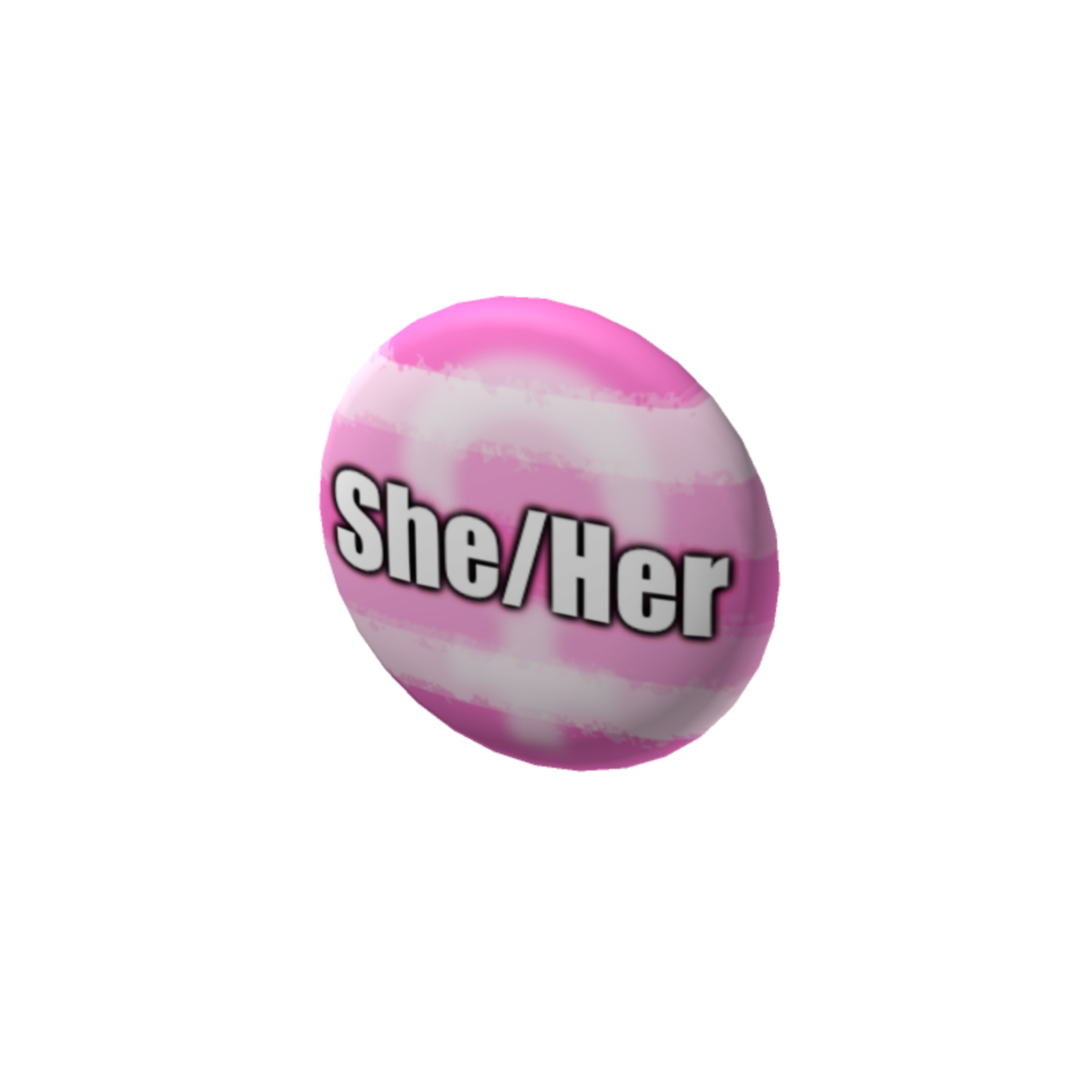 Pronoun Pin She Her Sticker By Grannymyszkaminni