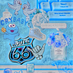 freetoedit remixit cookiemonster buggy blue