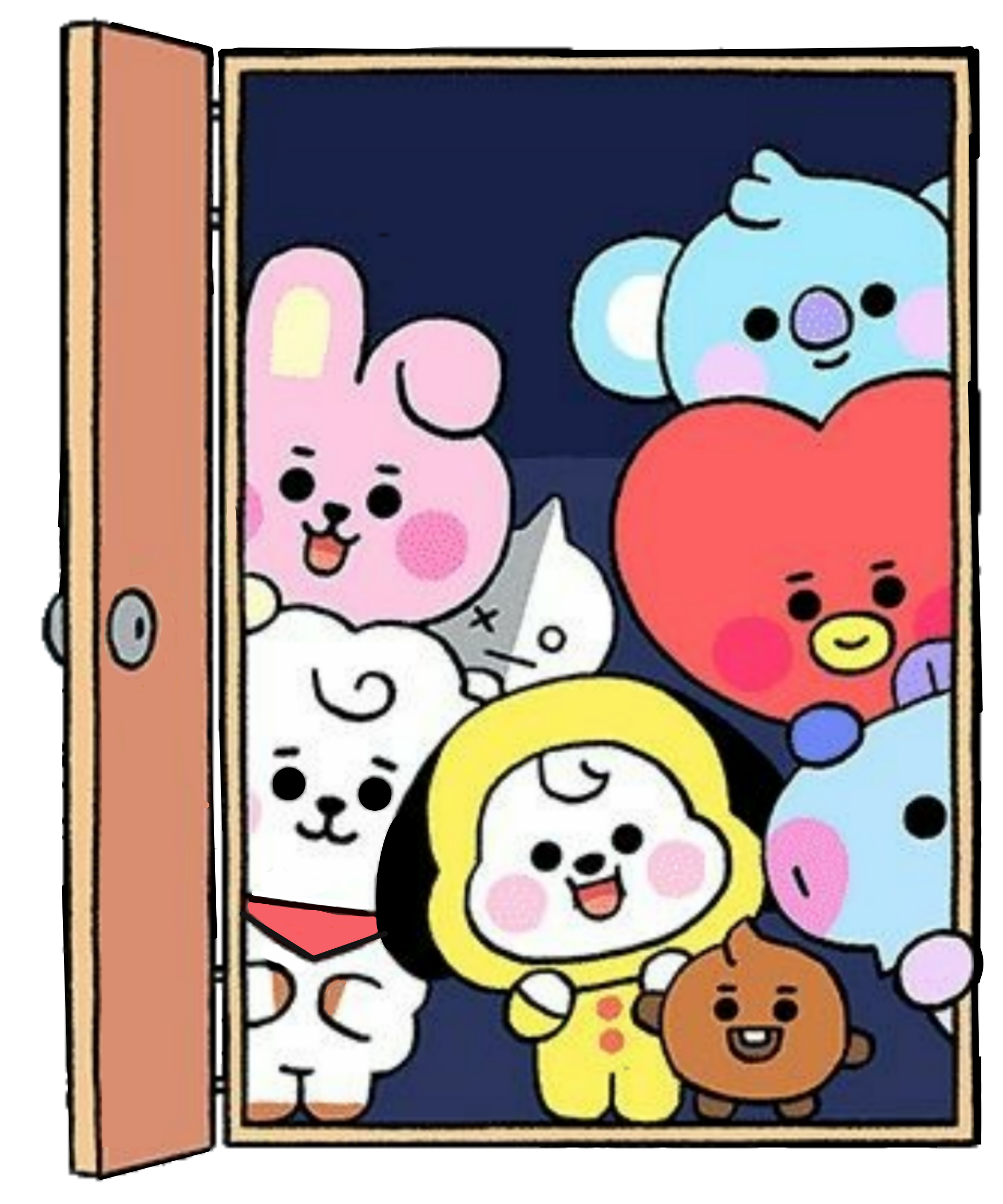bt21 baby door tata cooky sticker by bt21 bts bt21 baby door tata cooky sticker by