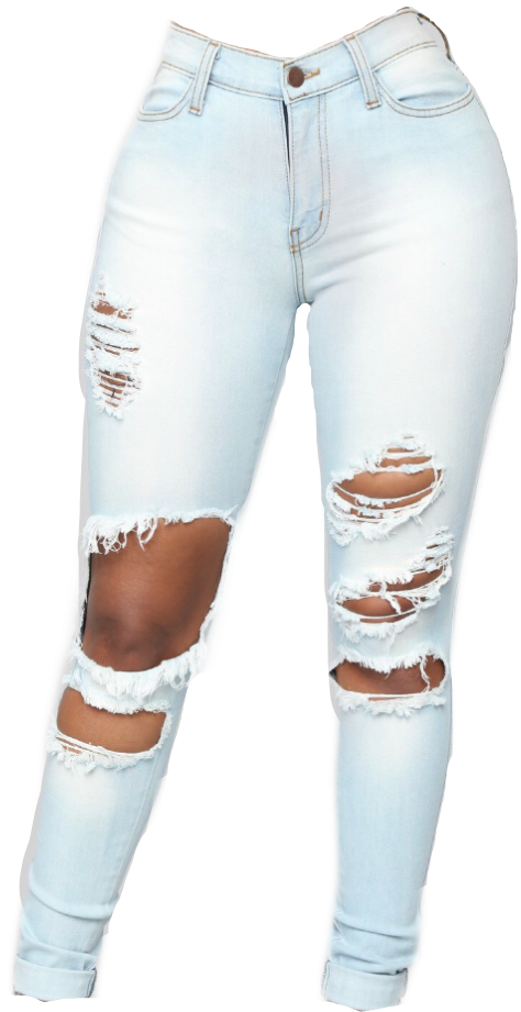 jeans fashionnova rippedjeans sticker by @luhdessy