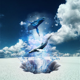 freetoedit surreal underthesea water whale