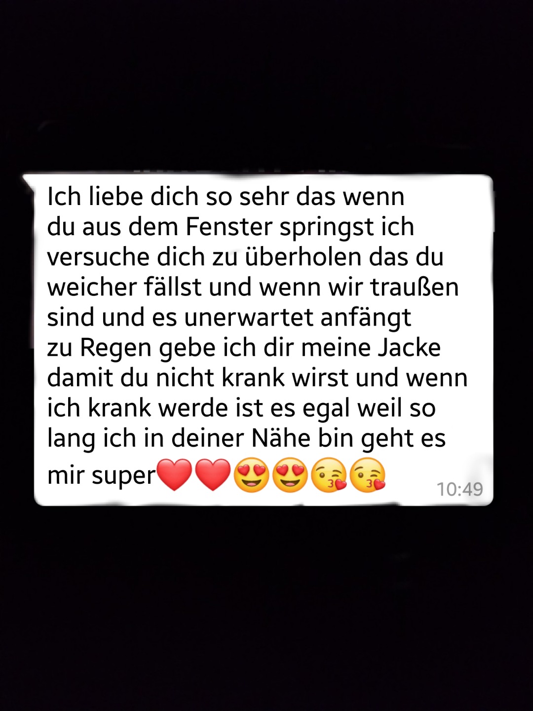 Bin ich dir so egal