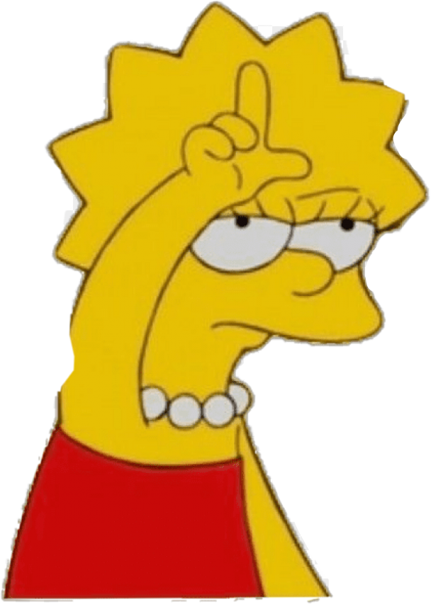 freetoedit simpsons lisa l loser sticker by sarah_dsilva